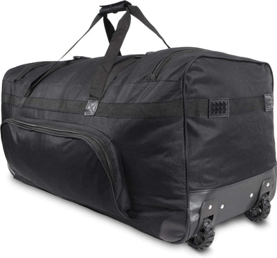 normani Jumbo Reisetasche XXL Trolly mit Rollen aus robustem Material Farbe Schwarz / 120 Liter Schw