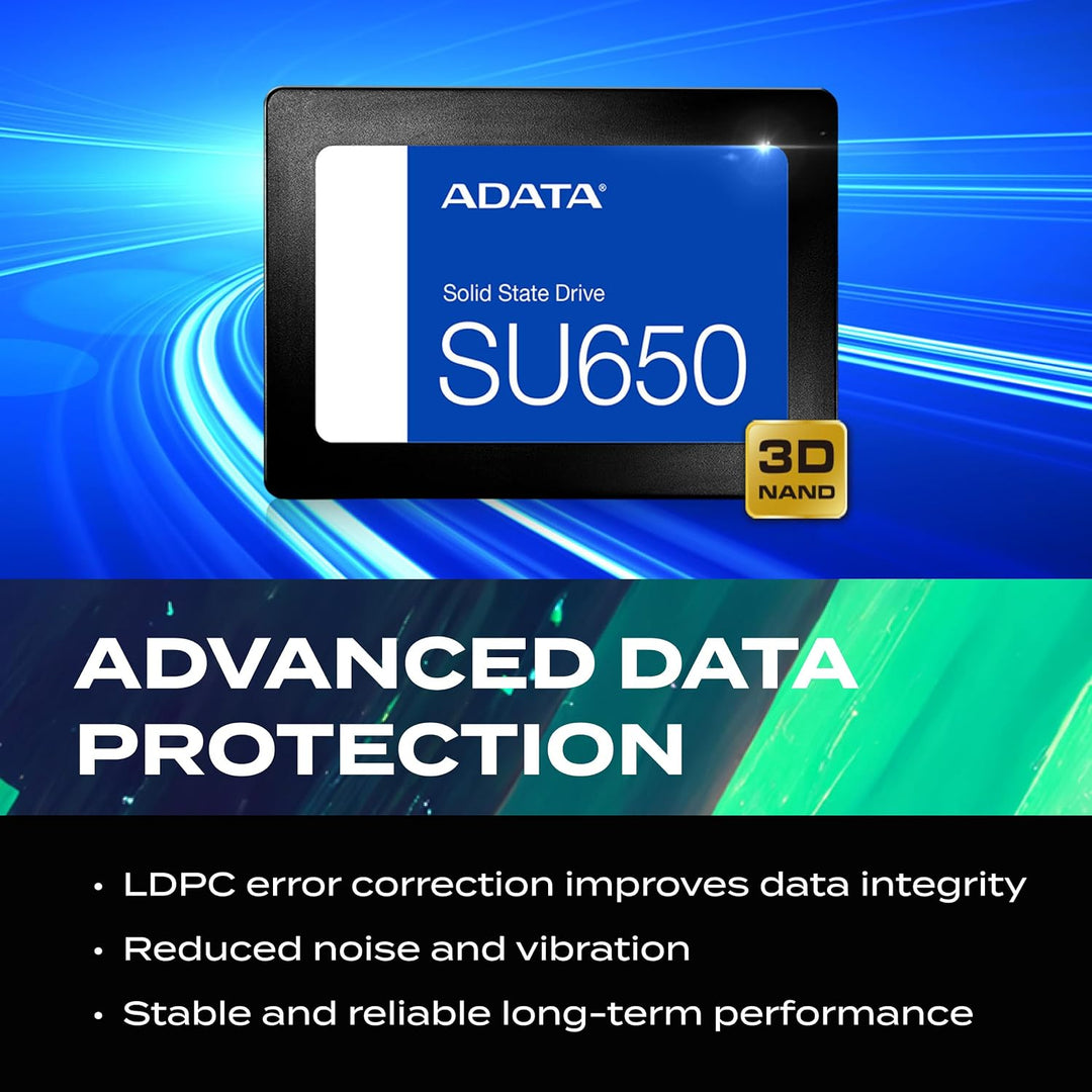ADATA ASU650SS-512GT-R internal solid State Drive 2.5 512 GB Serial ATA III 3D NAND
