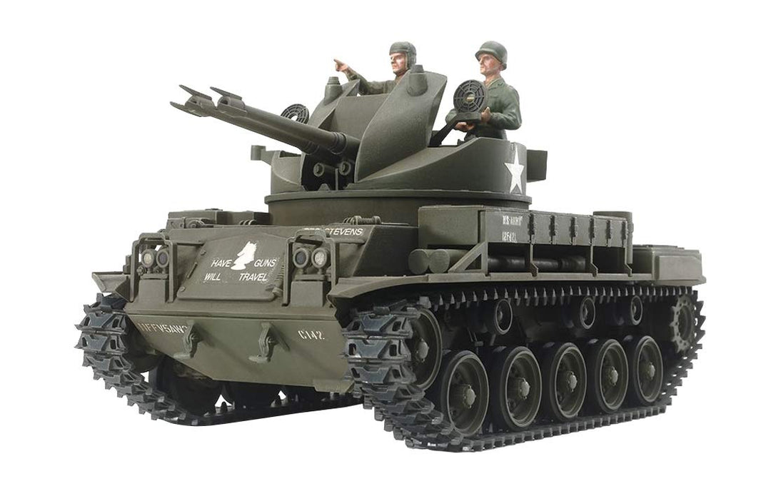 Tamiya 300035161 Militär 1:35 US Flak-Panzer M42 Duster, originalgetreue Nachbildung, Modellbau, Pla
