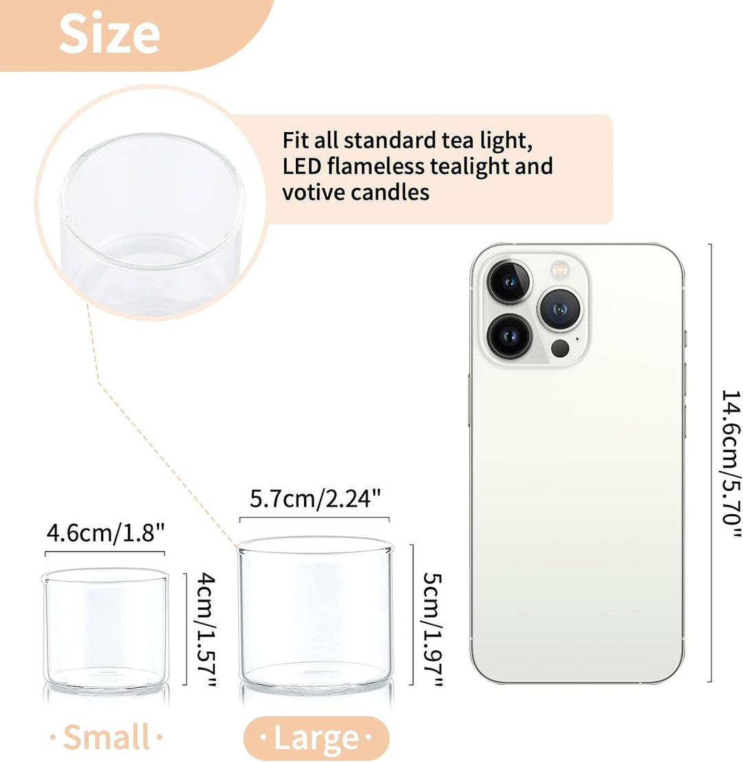 Nuptio Set von 36 Klaren Votivglas Teelichthalter Teelichthalter-Set Tischkerzenhalter 5.7cm Breite