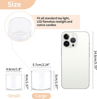 Nuptio Set von 36 Klaren Votivglas Teelichthalter Teelichthalter-Set Tischkerzenhalter 5.7cm Breite