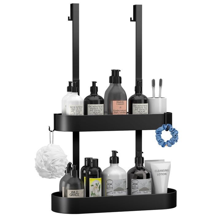 Duschregal Zum Hängen Duschablage Ohne Bohren Schwarz Badezimmer Organizer Duschkorb Shampoo Halteru