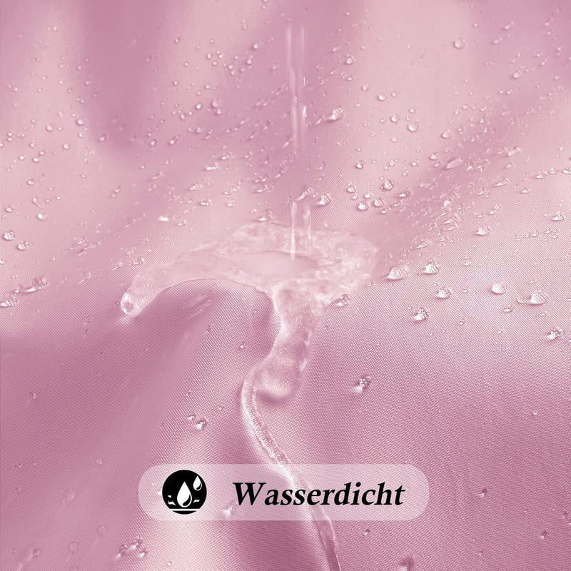 EurCross 180x200 Duschvorhang Rose Wasserdicht Anti-Schimmel Badevorhang,Textil Vorhänge aus Stoff,