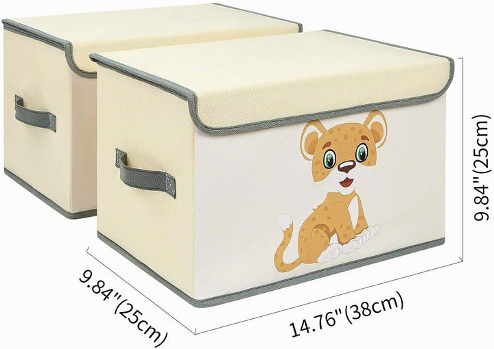 DIMJ Aufbewahrungsbox Kinder Spielzeugkiste - Aufbewahrungsbox Stoff Faltbox, Boxen Aufbewahrung Auf
