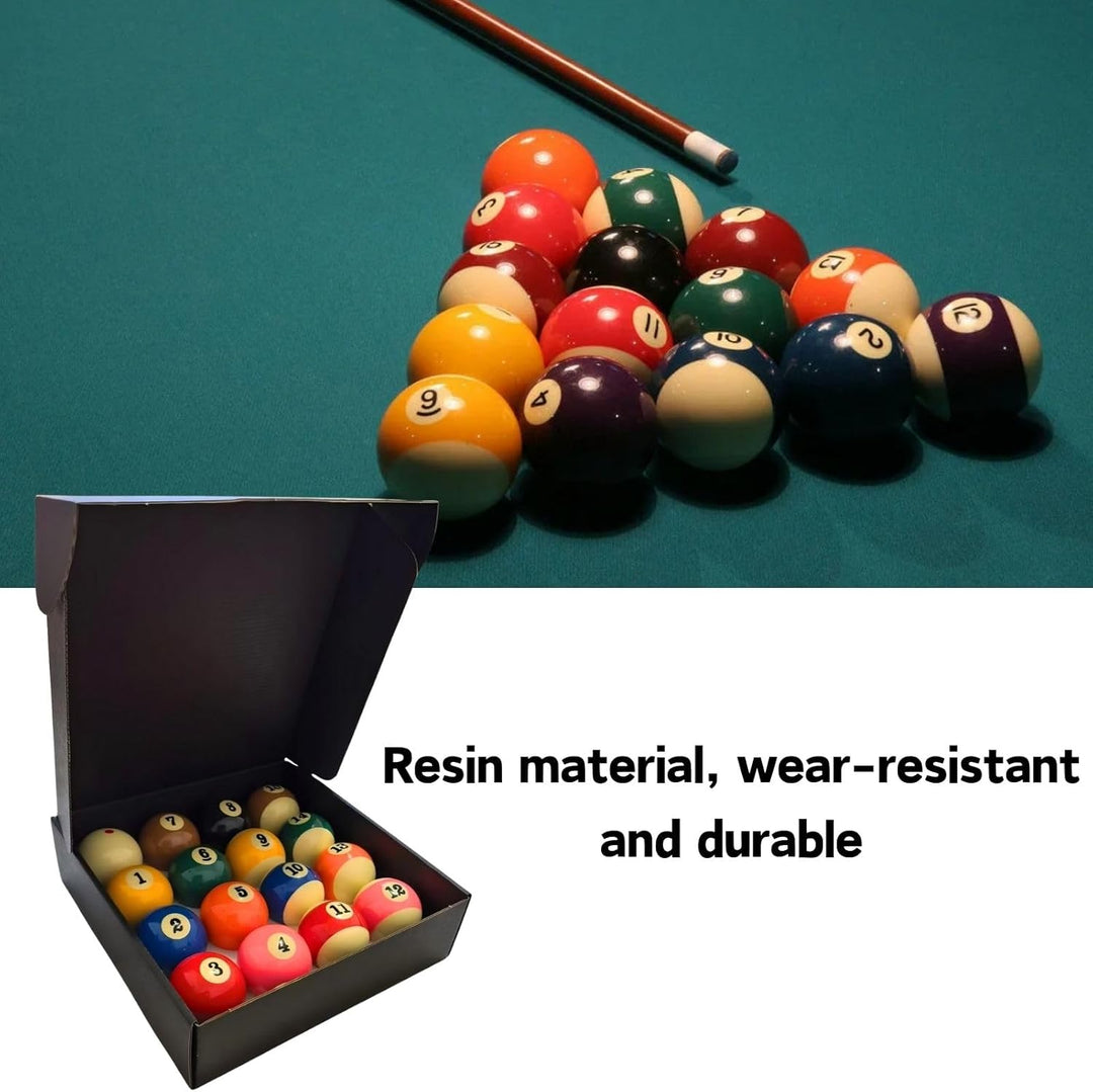 Billardkugeln Set, 16 Stück 57,2 mm Harz Billardkugel Kompletter Satz Billardtisch Zubehör für Wettk