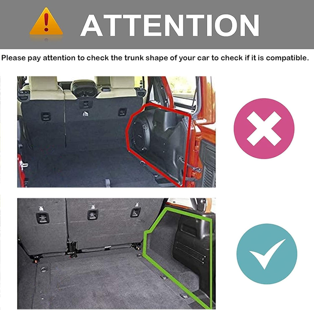 YEE PIN Kofferraummatte Kompatibel mit Jeep Wrangler JL 2018-2022 (4-Sitzer), Gummi Kofferraumwanne