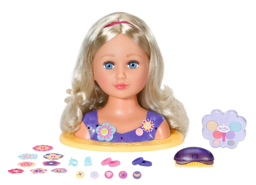 BABY born Zapf Creation 835234 Sister Styling Head-Schminkkopf, Frisierkopf mit hochwertigen Langen