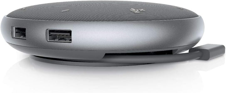 Dell MH3021P, mobiler 6-in-1 USB-C Adapter mit Freisprechfunktion (Anruf beantworten, USB-C 4K bei 6