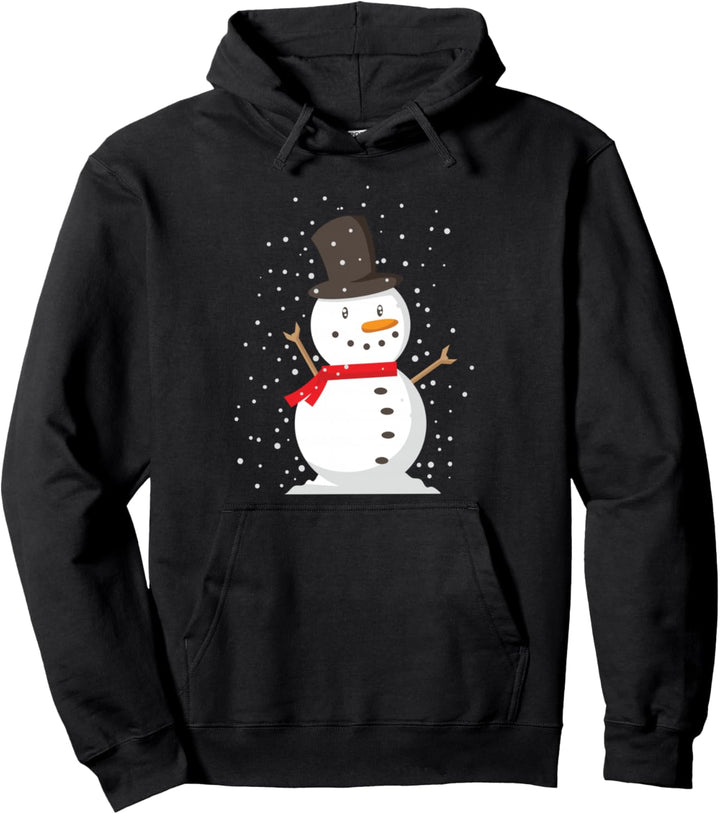 Schneemann im Winter mit Schnee Pullover Hoodie