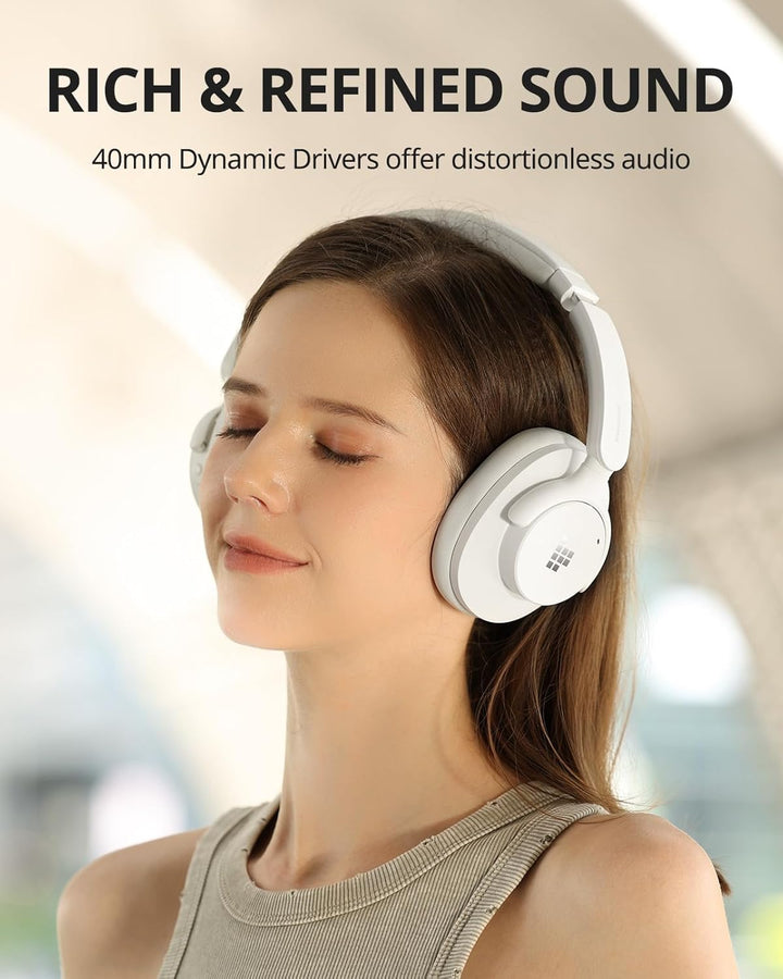 Tronsmart Q20S Hybrid Noise Cancelling Kopfhoerer Kabellos, Over Ear Kopfhörer mit Mikrofon, Hi-Res-