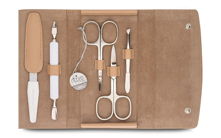 nippes Solingen Premium Line Maniküre Set GAP, 5-teilig, Edelstahl rost- und nickelfrei, Rindleder-E