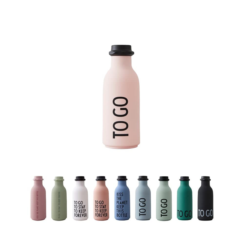 Design Letters TO GO Trinkflasche Pink | BPA-Frei | 500 ml | Auslaufsicher | matte weiche Oberfläche