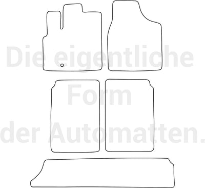 moto-MOLTICO Fussmatten Auto Velours Autoteppiche Schwarz Automatten Set 5-teilig passend für Chrysl