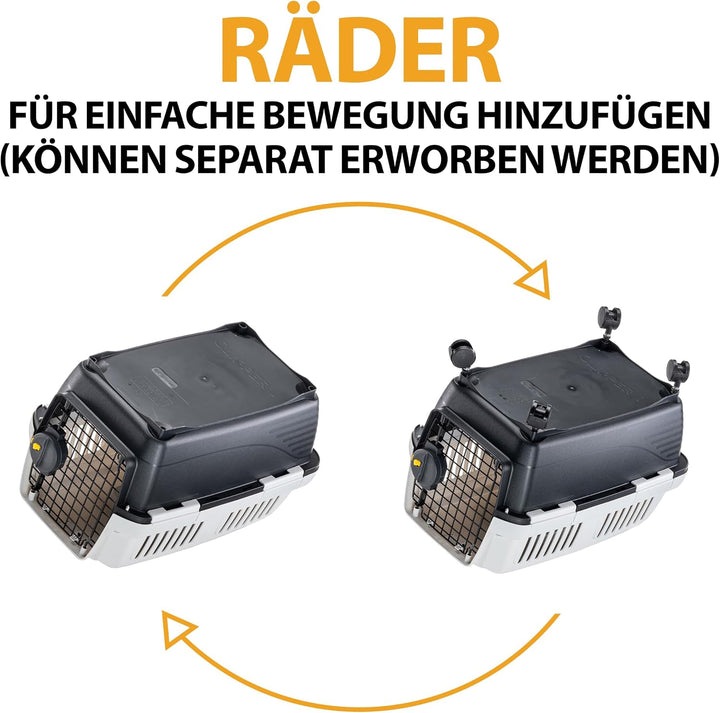 Ferplast Katzentransportbox Clipper 1, Hundetransportbox, IATA-zugelassene Reisebox, Haustiertranspo