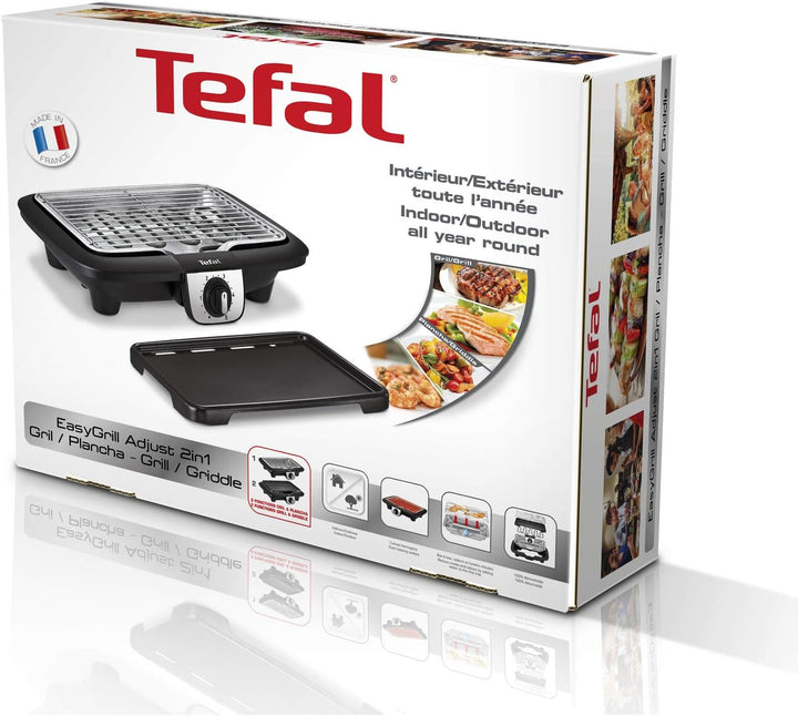 Tefal Elektrogrill, multifunktional, „Easy Grill“, 2-in-1, für BBQ-Grill und Plancha, Verwendung im