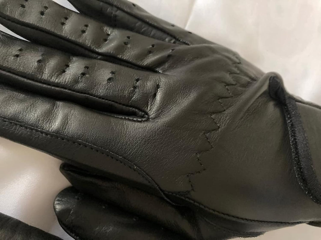 Reithandschuhe für Damen, 100 % echtes Leder, Braun, Beige, Hellbraun und Schwarz M Beige,Braun,Schw