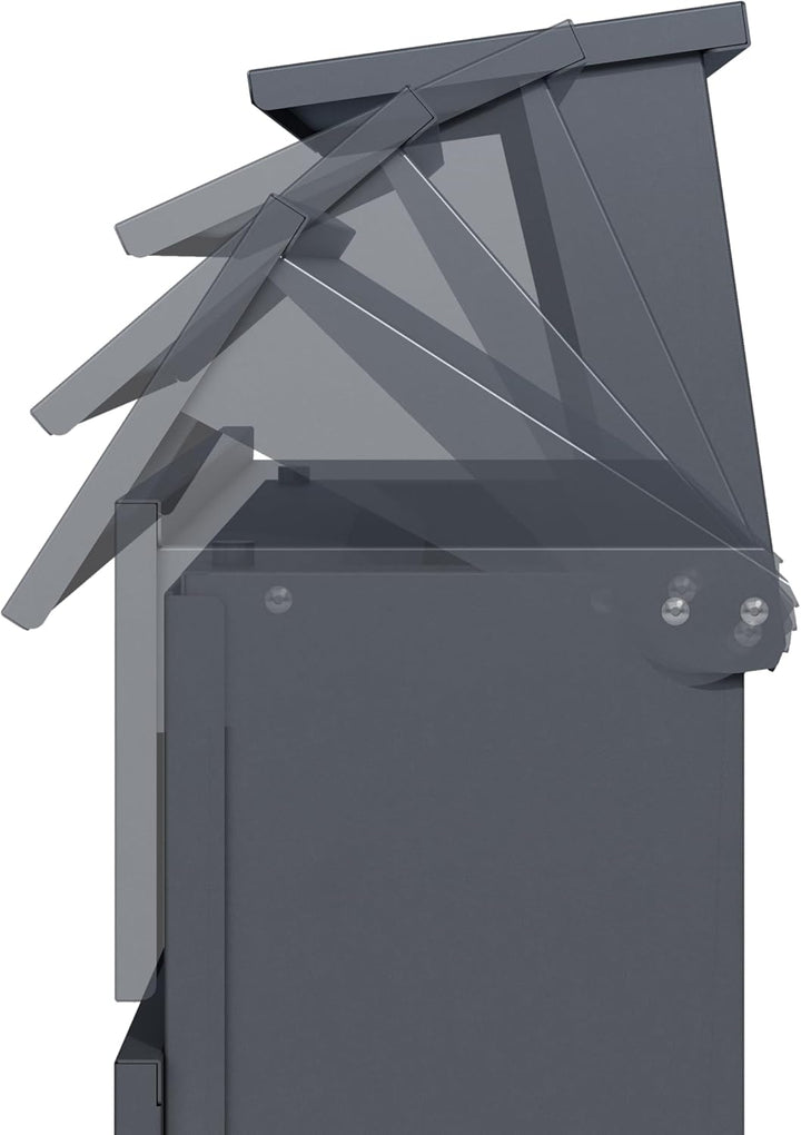 DEGAMO Briefkasten Standbriefkasten AACHEN 39,5x14,2x115cm, Stahl anthrazit, moderne Optik