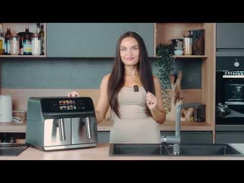 ProfiCook® Heissluftfritteuse 2 Kammern | 8L Heissluftfritteuse Doppelkammer | kein Öl oder Fett | A