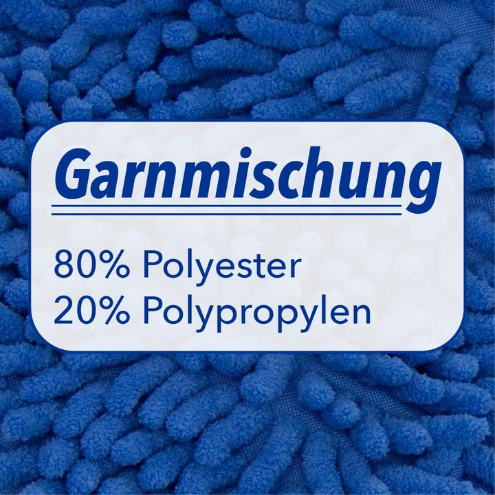 Chenillemopp Basic Wischbezug blau, 50cm - Ersatzbezug für Bodenwischer - Wischmopp Bezug für alle g