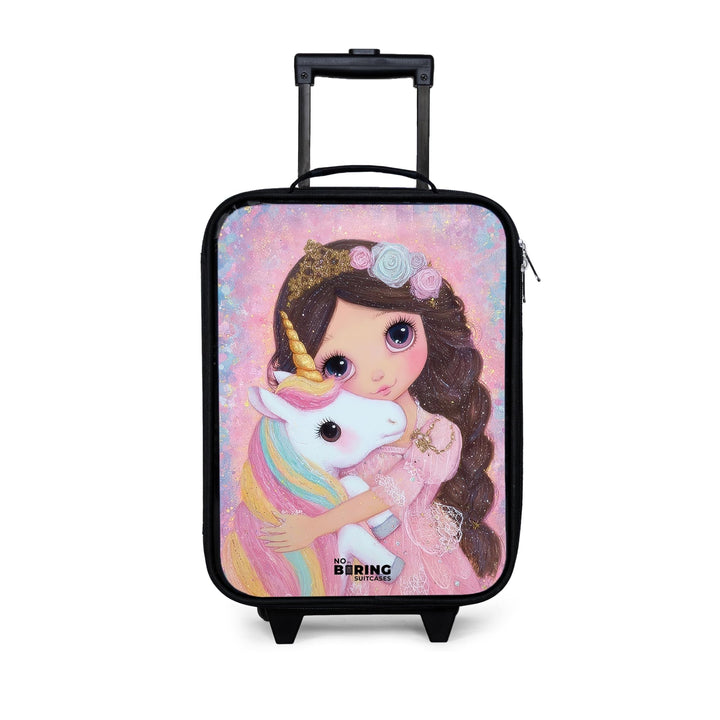 NoBoringSuitcases.com® Kinderkoffer Klein 48x31x19 cm Reisekoffer Kleiner Kinder Koffer mit LED Roll