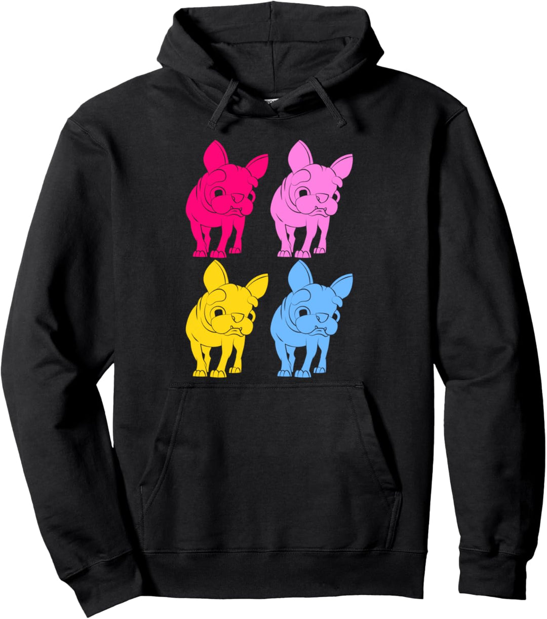 Frenchie Hundebesitzer Hund Pop Art Französische Bulldogge Pullover Hoodie