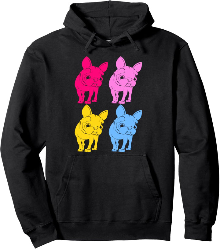 Frenchie Hundebesitzer Hund Pop Art Französische Bulldogge Pullover Hoodie