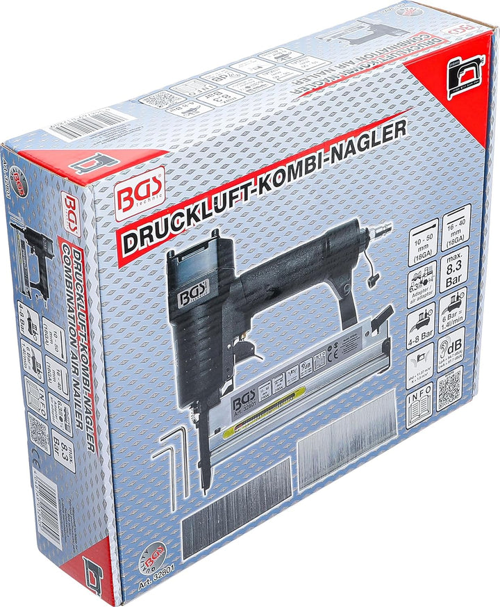 BGS 32801 | Druckluft-Kombi-Nagler | 50 mm