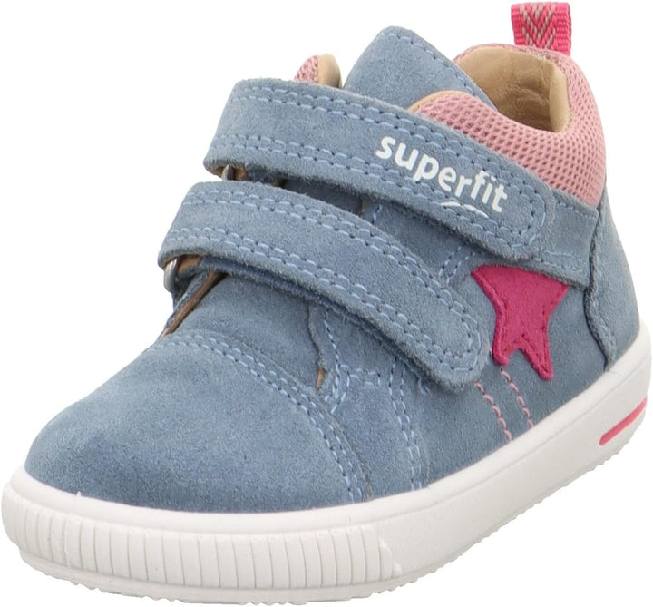 Superfit Mädchen Moppy Lauflernschuhe 19 EU Blau Pink 8040, 19 EU Blau Pink 8040