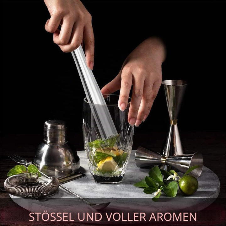 Cocktail Stössel Aus Edelstahl Mit Stössel Rührlöffel,Zitronen Stampfer Eisstössel Muddler Zum Maisc