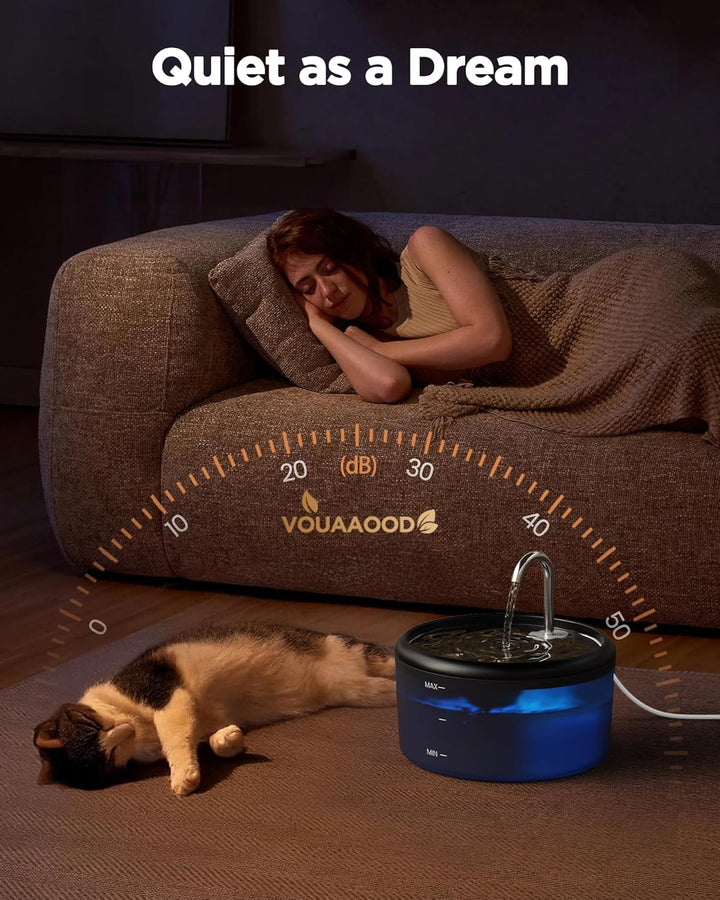 Katzenbrunnen Trinkbrunnen für Katze Automatic: Katzen Trinkbrunnen Leise - 2.4L Katzentrinkbrunnen