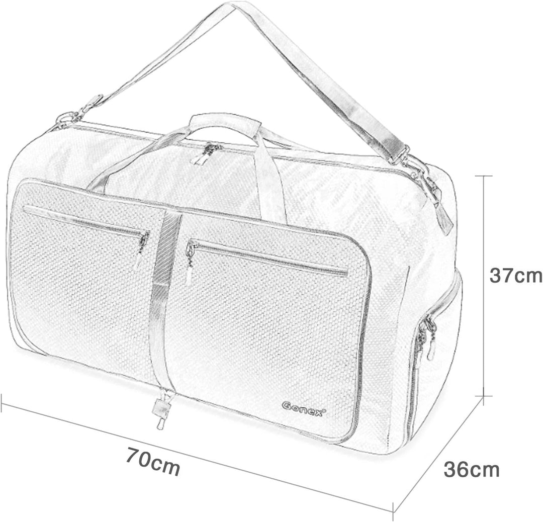 Gonex Faltbares Reisegepäck Leicht 40/60/80/100/150L Grosse Reisetasche Sporttasche für Reise Gym Ur