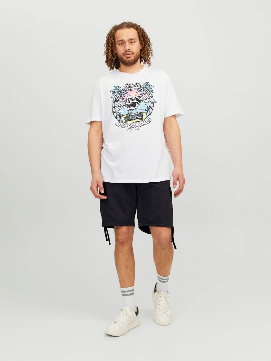 JACK & JONES Herren Cargoshorts Jpstmarley Jjcargo Shorts Ana Sn M Schwarz, M Schwarz