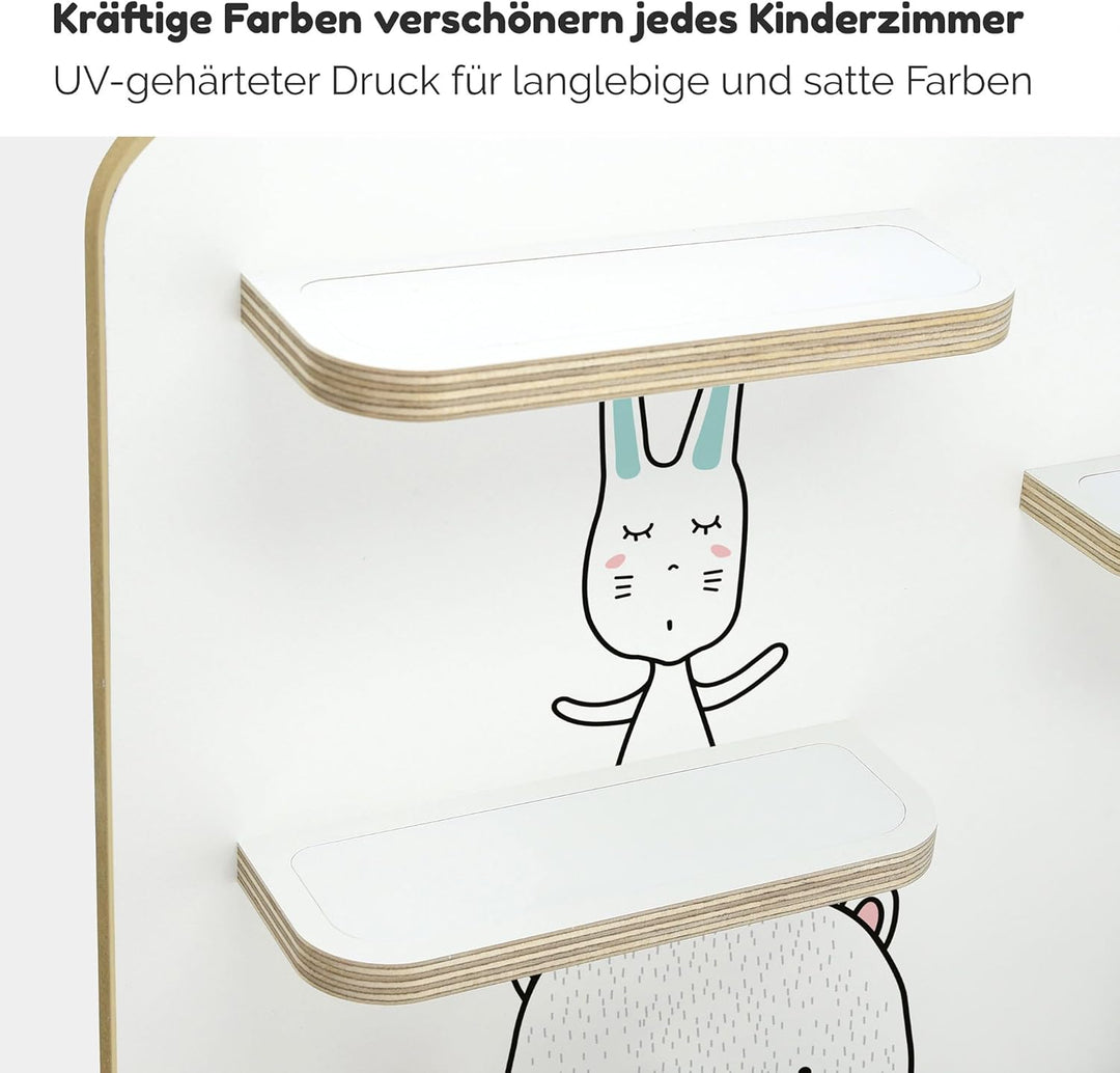 stadtecken Holzregal für Musikbox I Geeignet für die Toniebox und ca. 50 Tonies I Perfekte Tonie Auf