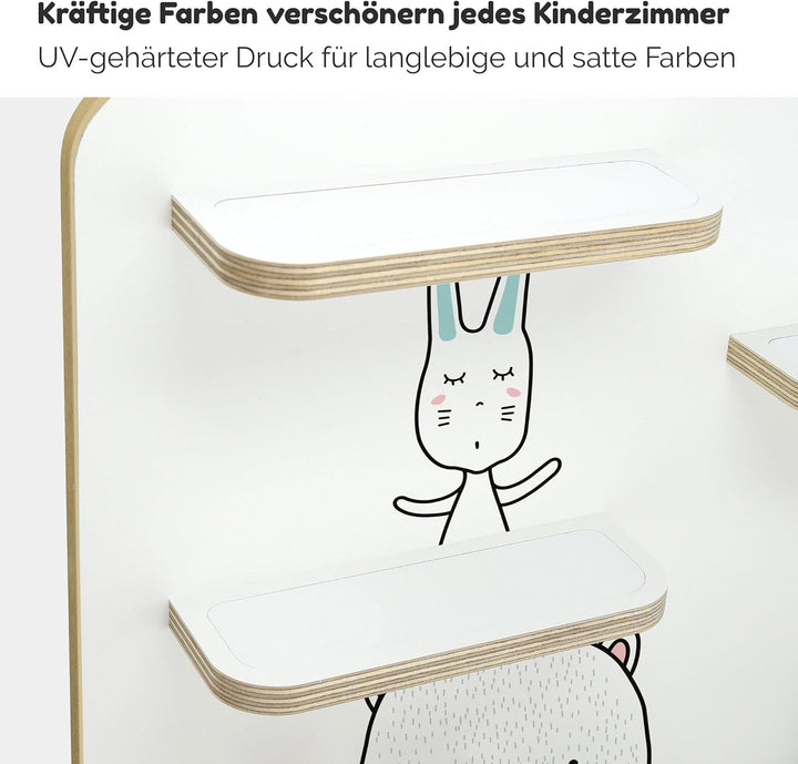 stadtecken Holzregal für Musikbox I Geeignet für die Toniebox und ca. 50 Tonies I Perfekte Tonie Auf