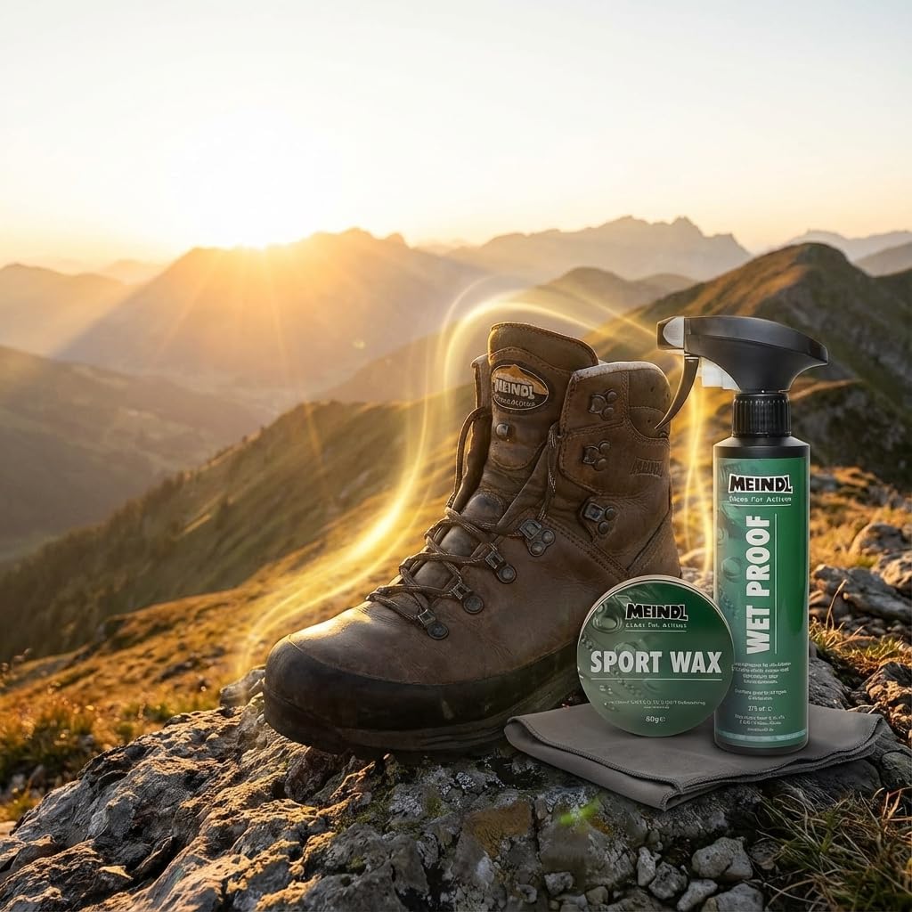 RENNER XXL Premium-Schuhpflegeset für Bergstiefel – Sportwax & Imprägnierer – Wet Proof für Leder, N