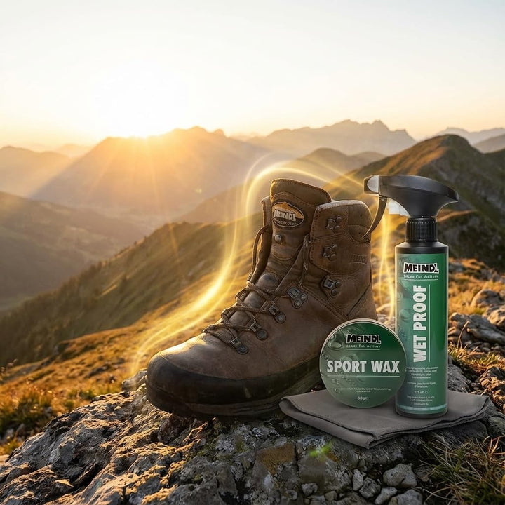 RENNER XXL Premium-Schuhpflegeset für Bergstiefel – Sportwax & Imprägnierer – Wet Proof für Leder, N