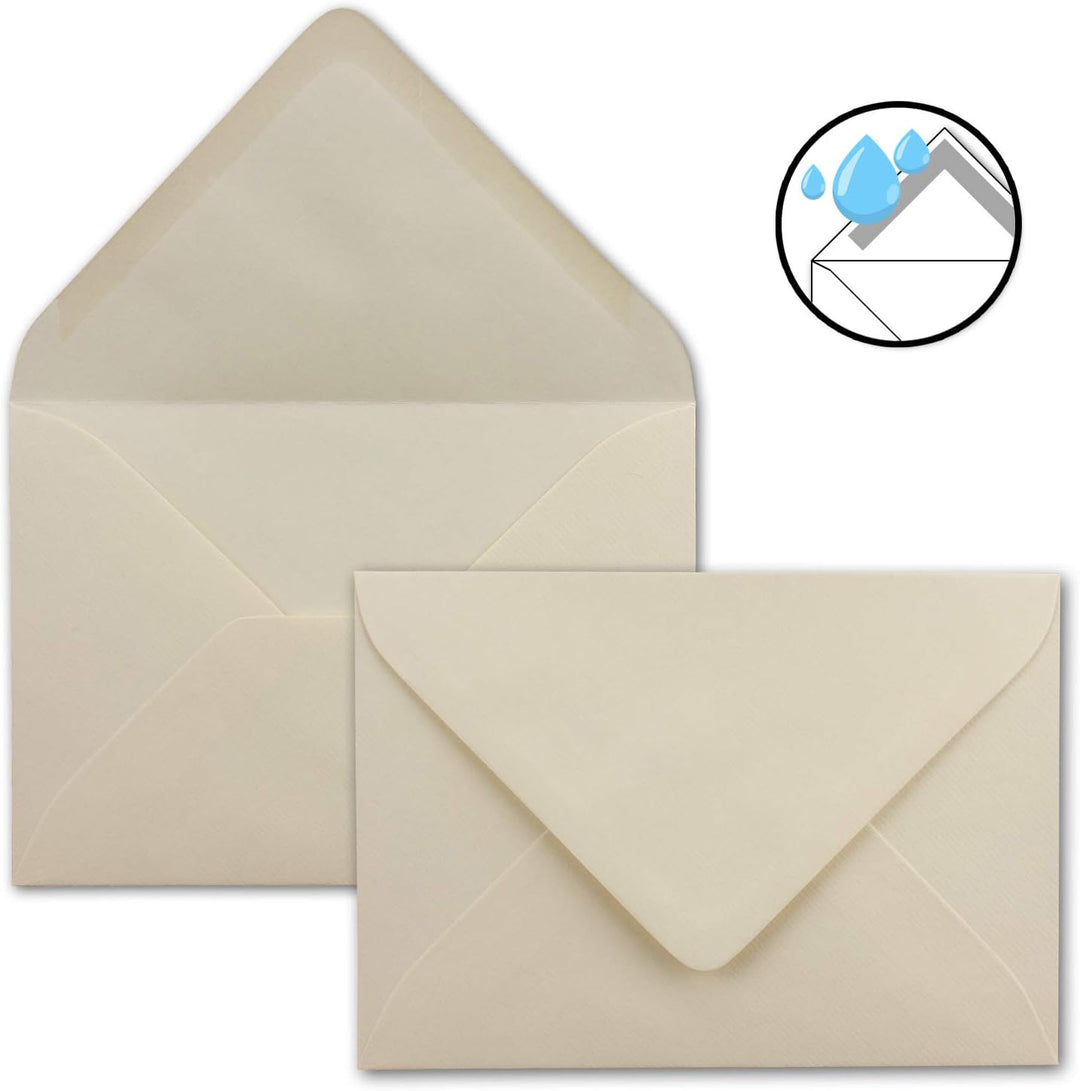 75x Karten-Set DIN B6-12 x 17 cm - 120 x 170 mm - Falt-Karten mit Brief-Umschlägen &amp; Einlege-Blätter