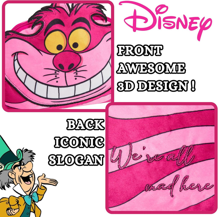 Grinsekatzen-Make-up-Tasche für Damen, Disney Kosmetiktasche, Kosmetiktasche, Federmäppchen, rose, E
