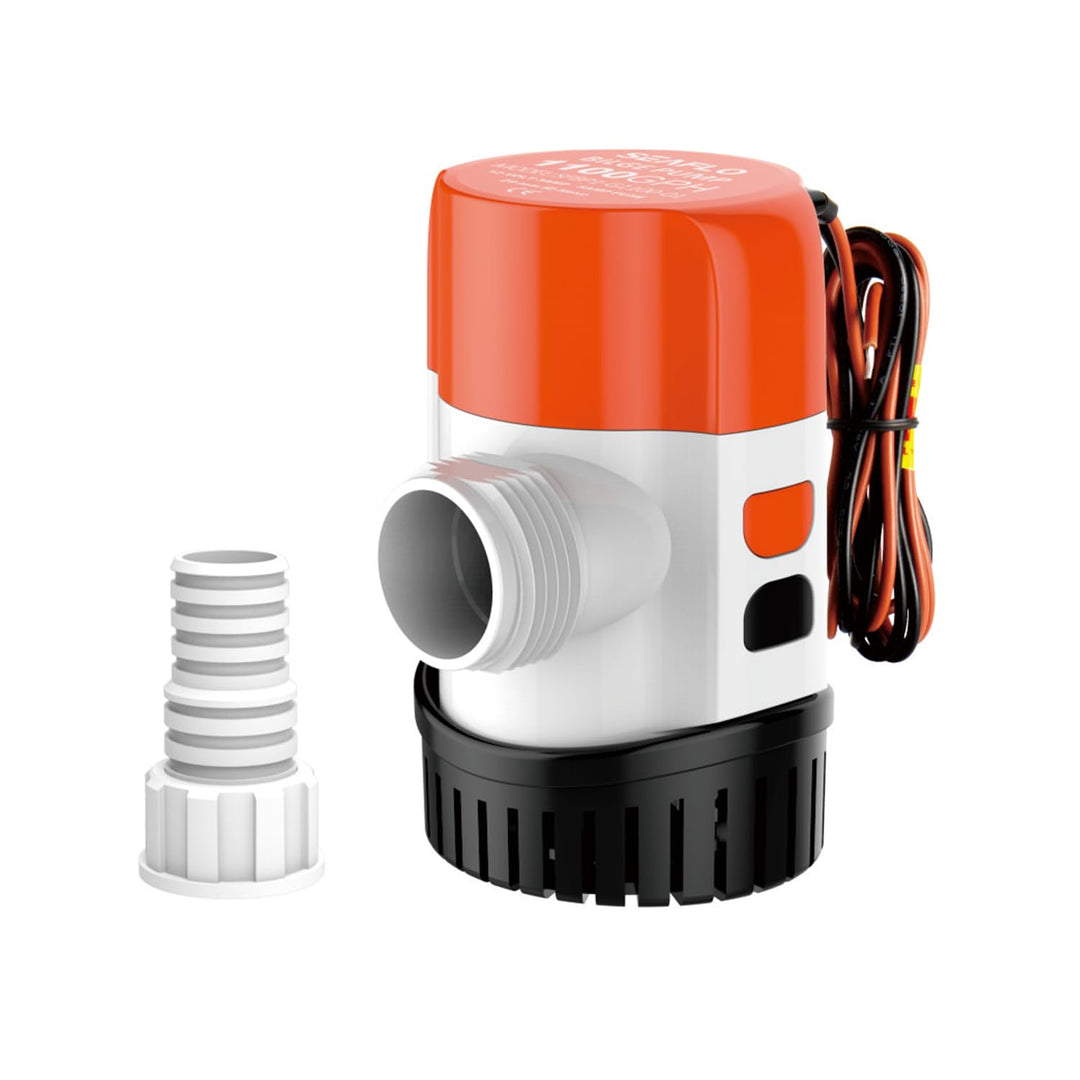 LIGHTEU®, Seaflo DC 12V Non-Automatic Bilgenpumpe 13A SERIE 1100GPH Tauchwasserpumpe für Marineboote