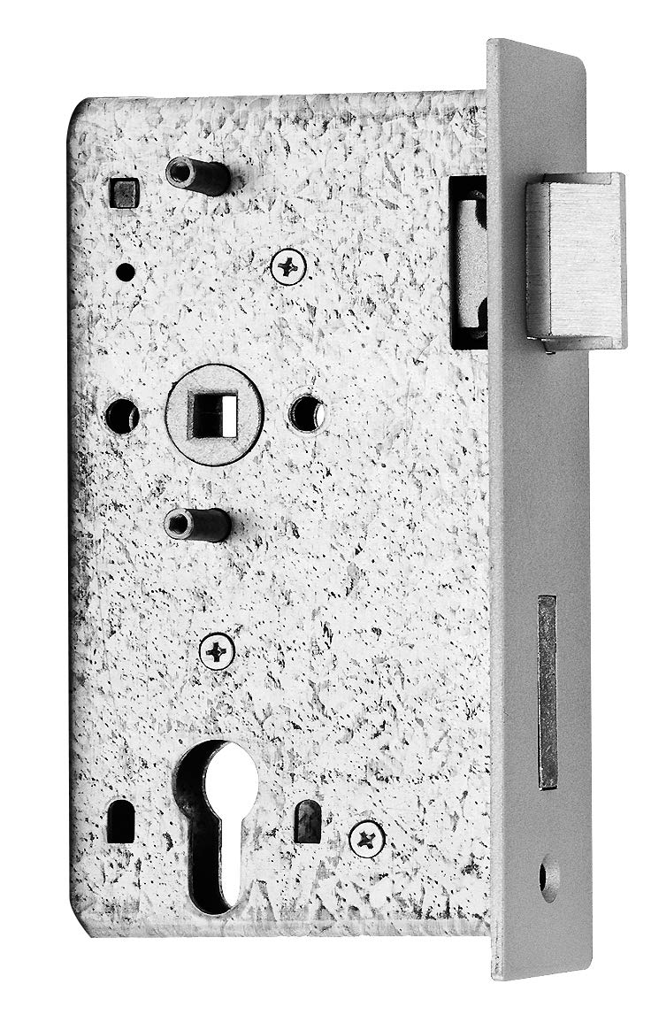 Alberts 412043 Ersatzschloss | verzinkt | für Schlosskasten 60 mm | Dornmass 65 mm, für Schlosskaste