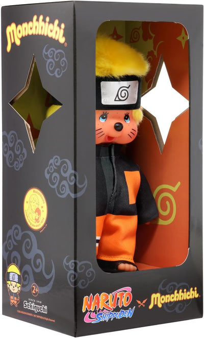 BANDAI - Monchhichi - Kuscheltier Monchhichi Naruto Shippuden - Ikonisches Affenkuscheltier der 80er