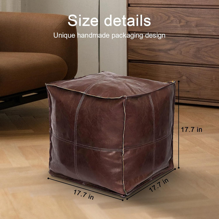 Louis Donné Ungefüllt Fusshocker PU-Kunstleder Fuẞstütze Langlebig Quadrat Sitzpuff Pouf Hocker Ohne
