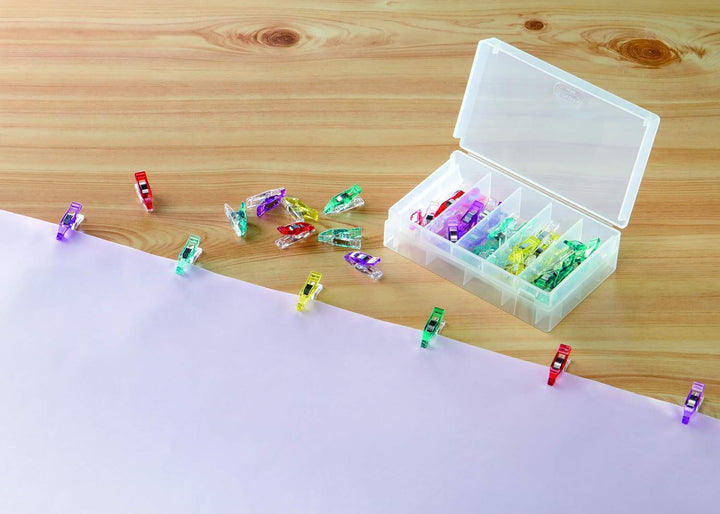 Clover Mini Stoffklammern, Kunststoff, bunt, 3189 sortiert Sortiert, sortiert Sortiert