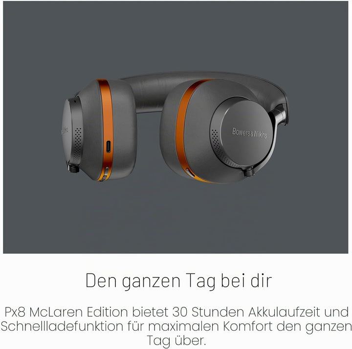 Bowers & Wilkins PX8 McLaren Edition Over-Kopfhörer mit Geräuschunterdrückung, kabellos, Bluetooth 5