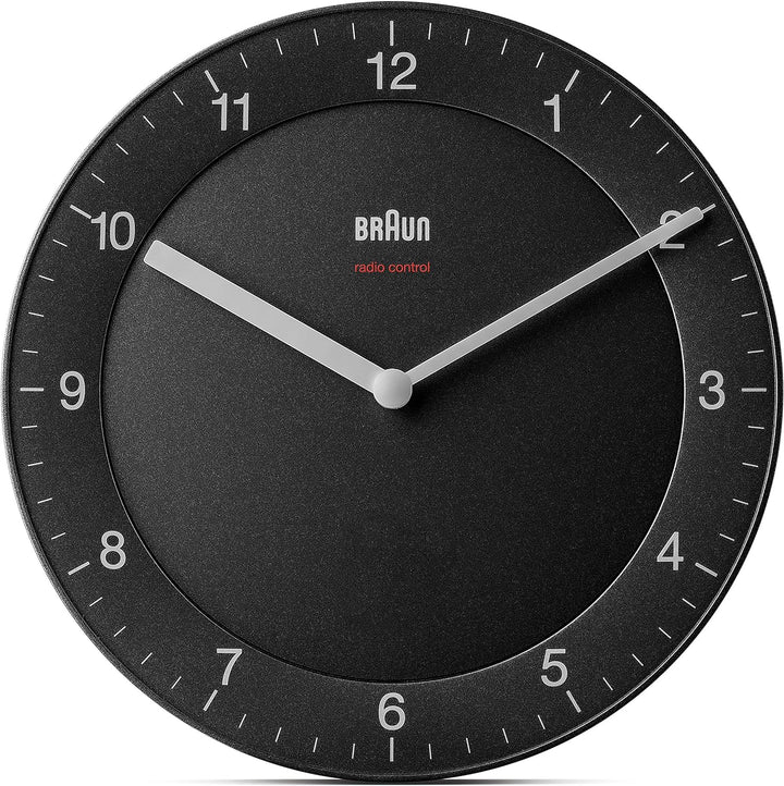 Braun Funkwanduhr Wanduhr, Kunststoff, Schwarz, normal normal Schwarz, normal Schwarz