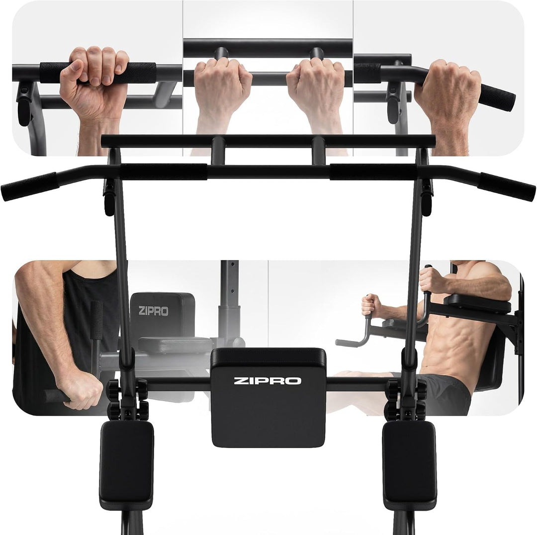 ZIPRO Klimmzugstation Uplift Dips Liegestütze höhenverstellbar mit Expander