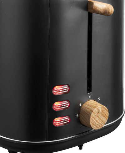 Bestron Toaster für 2 Toastscheiben, inkl. Brötchenaufsatz, 7 Bräunungsstufen & Krümelschublade, 800