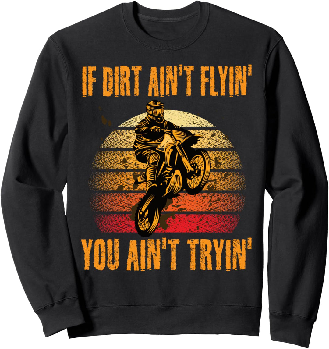 Lustiges Dirt Bike Retro Motorrad Jungen Teens Herren Sweatshirt