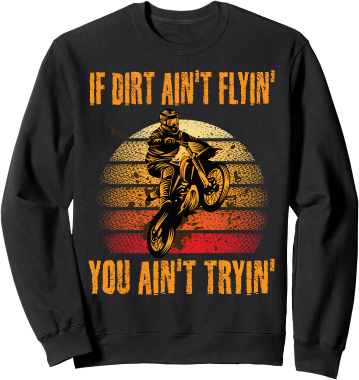 Lustiges Dirt Bike Retro Motorrad Jungen Teens Herren Sweatshirt