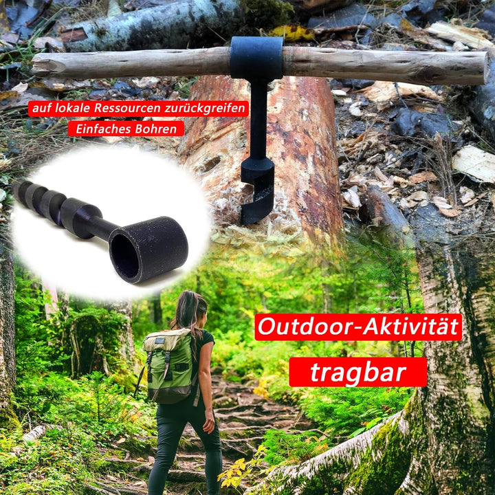 Handbohrer Bushcraft Manueller Schraubenschlüssel, Manuelle Handbohrmaschine für den aussenbereich,
